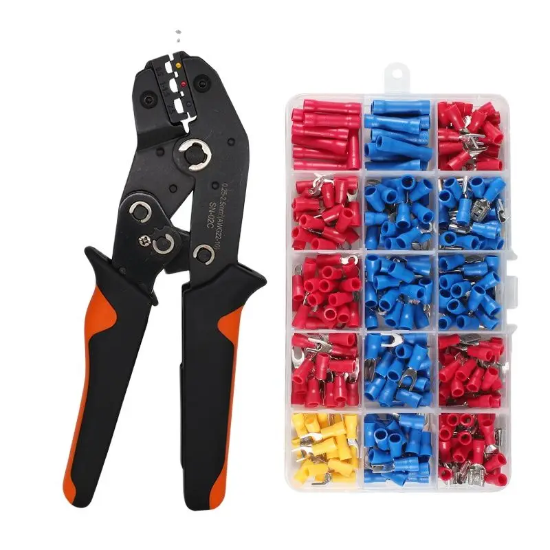 SN-02C mini hand Crimping Tool 0.25-2.5mm² Adjustable Crimper pliers with 280pcs Cable Lugs Assortment Kit wire crimp set
SN-02C mini hand Crimping Tool 0.25-2.5mm² Adjustable Crimper pliers with 280pcs Cable Lugs Assortment Kit wire crimp set