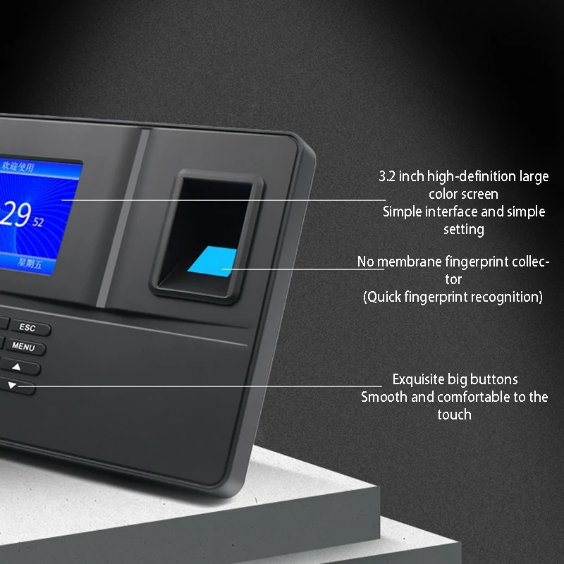 Fingerprint Attendance Machine Lcd Display Usb Fingerprint Attendance System Time Clock Employee Checking-In Recorder
Fingerprint Attendance Machine Lcd Display Usb Fingerprint Attendance System Time Clock Employee Checking-In Recorder