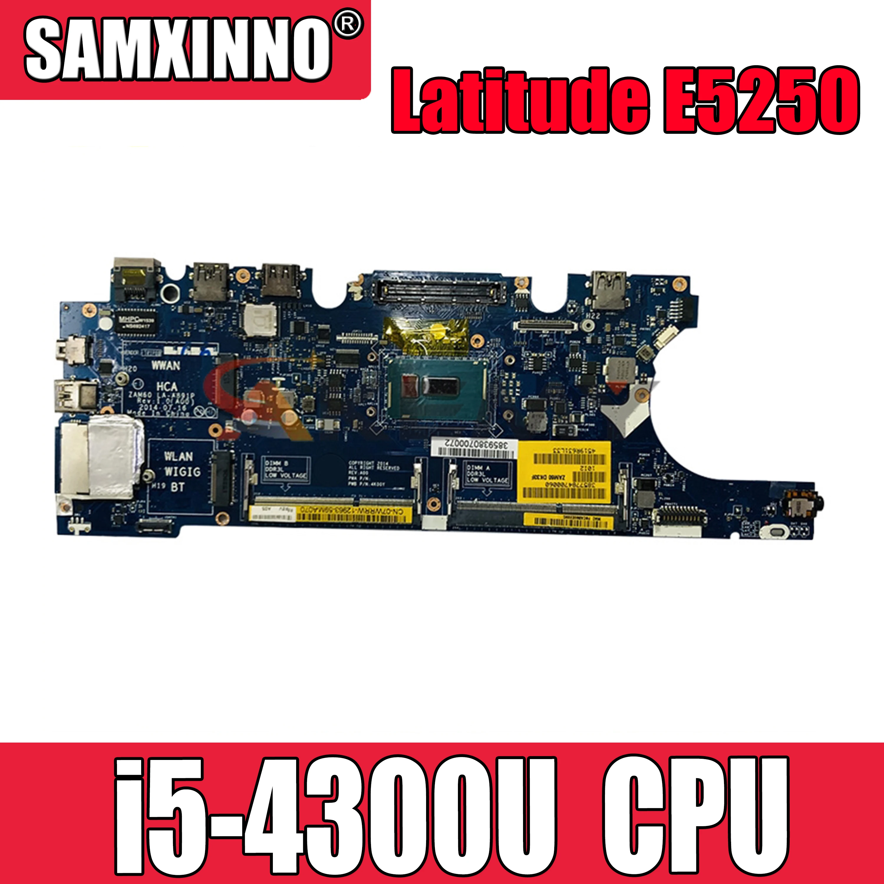 Оригинальная материнская плата для ноутбука для DELL Latitude E5250 i5-4300U CN-0G93D6 0G93D6 LA-A891P SR1ED DDR3 материнская плата
Оригинальная материнская плата для ноутбука для DELL Latitude E5250 i5-4300U CN-0G93D6 0G93D6 LA-A891P SR1ED DDR3 материнская плата