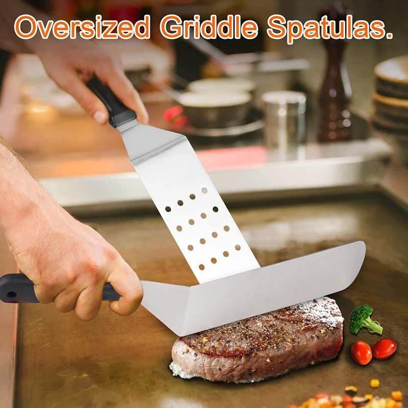 Аксессуары для гриля Blackstone, 14 шт., аксессуары для гриля для ресторана с плоским верхом, со шпателями, скребком и сумкой для переноски
Аксессуары для гриля Blackstone, 14 шт., аксессуары для гриля для ресторана с плоским верхом, со шпателями, скребком и сумкой для переноски