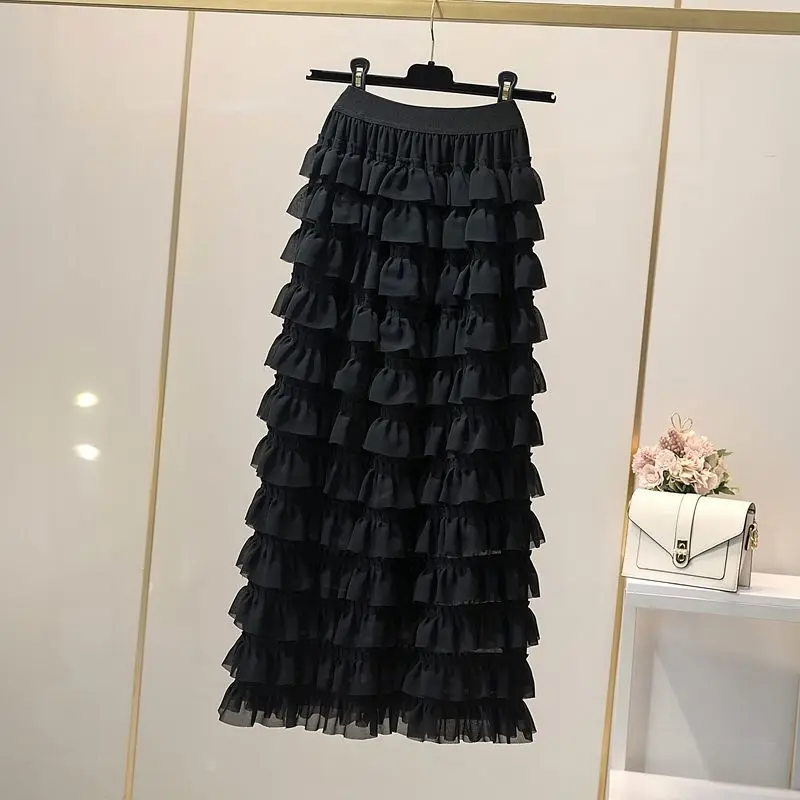 Fairy multi layer cake skirt ~ 2021 spring and summer elastic high waist long, romantic and sweet half layered
Fairy multi layer cake skirt ~ 2021 spring and summer elastic high waist long, romantic and sweet half layered