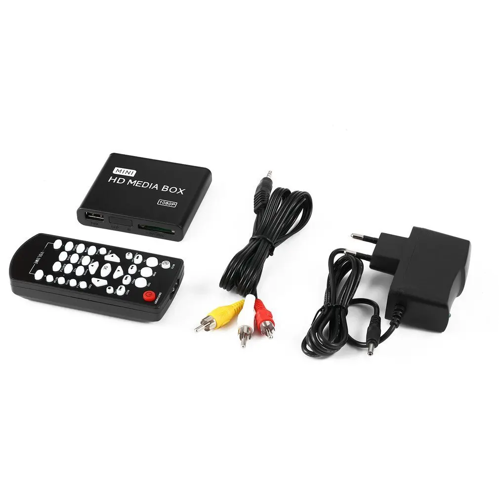 

Mini Full 1080p HD Media Player Box MPEG/MKV/H.264 AV USB 2.0+ Remote Support MKV / RM-SD / USB / SDHC / MMC HDD-HDMI-CompEU AU