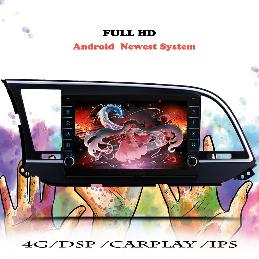 Автомагнитола на Android 10 0 для Hyundai Elantra 6 2016 2017 2018 мультимедийный видеоплеер