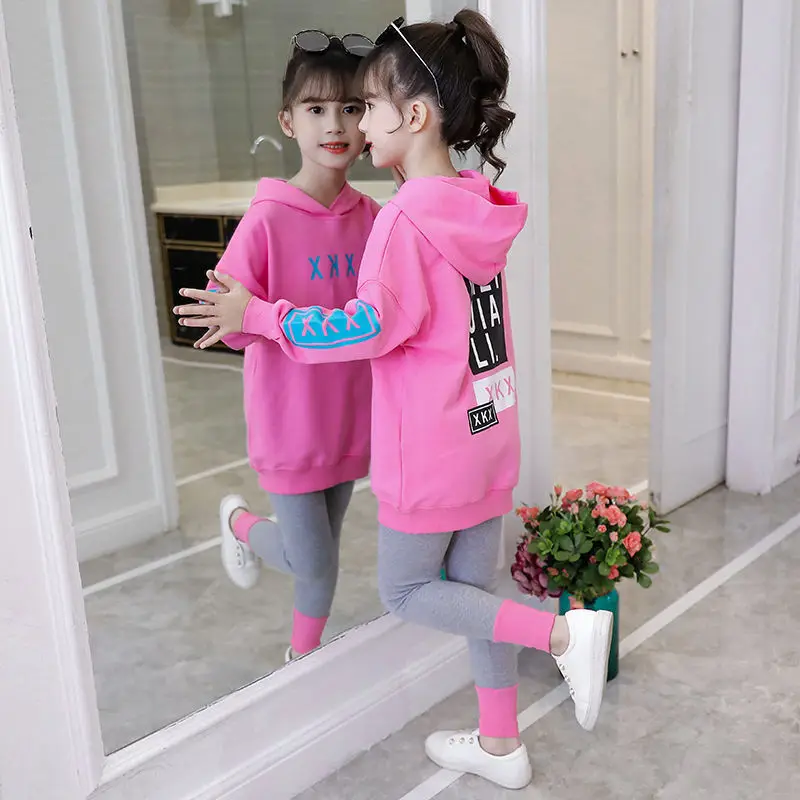 Girls Suit Sweatshirts +Pants Cotton Hooded 2Pcs/Sets 2021 Cute Spring Autumn Teenager Kid School Outdoor Children Clothing
Girls Suit Sweatshirts +Pants Cotton Hooded 2Pcs/Sets 2021 Cute Spring Autumn Teenager Kid School Outdoor Children Clothing