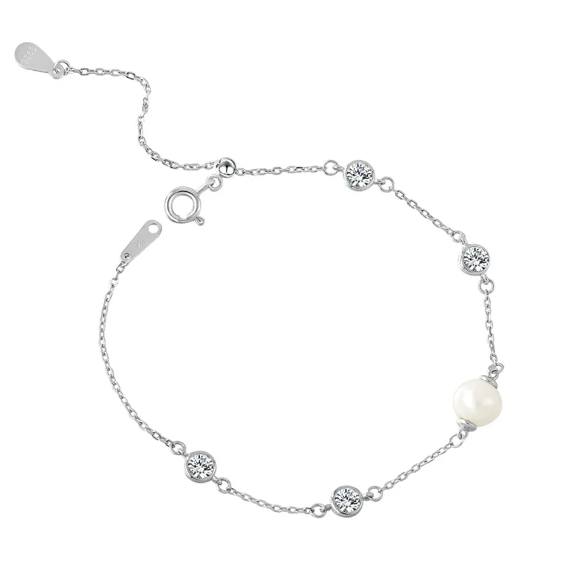 Korean version of the trend S925 silver freshwater pearl bracelet female fashion personality bracelet jewelry silver chain
Korean version of the trend S925 silver freshwater pearl bracelet female fashion personality bracelet jewelry silver chain