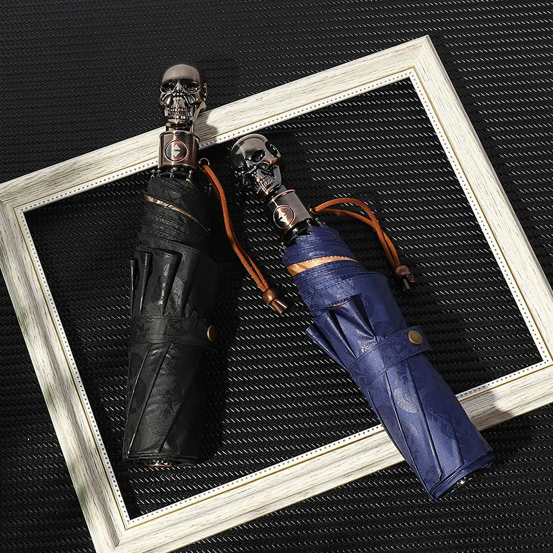 Skeleton Skull Handle Windproof Automatic Waterproof Rain Umbrella Male Compact Travel Umbrella Mens Gifts Parasol Uv Umbrella
Skeleton Skull Handle Windproof Automatic Waterproof Rain Umbrella Male Compact Travel Umbrella Mens Gifts Parasol Uv Umbrella