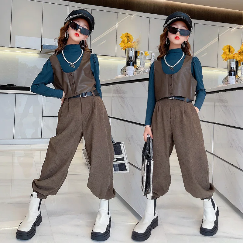 Kids Tracksuit Autumn Fashion Puff Sleeve Girls Sets Shirt+Vest+Pants 3pcs Set Children's Clothing Teens Clothes Girl Outfits
Kids Tracksuit Autumn Fashion Puff Sleeve Girls Sets Shirt+Vest+Pants 3pcs Set Children's Clothing Teens Clothes Girl Outfits