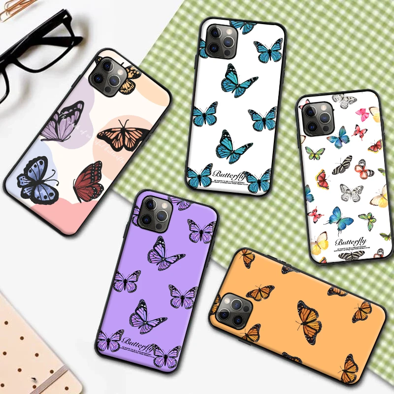 Phone Case For iPhone 11 12 Mini Pro X XR XS Max 6 6S 7 8 Plus SE 2020 Soft Silicon Bumper Cover TPU Funda Cute Butterfly Flower
Phone Case For iPhone 11 12 Mini Pro X XR XS Max 6 6S 7 8 Plus SE 2020 Soft Silicon Bumper Cover TPU Funda Cute Butterfly Flower