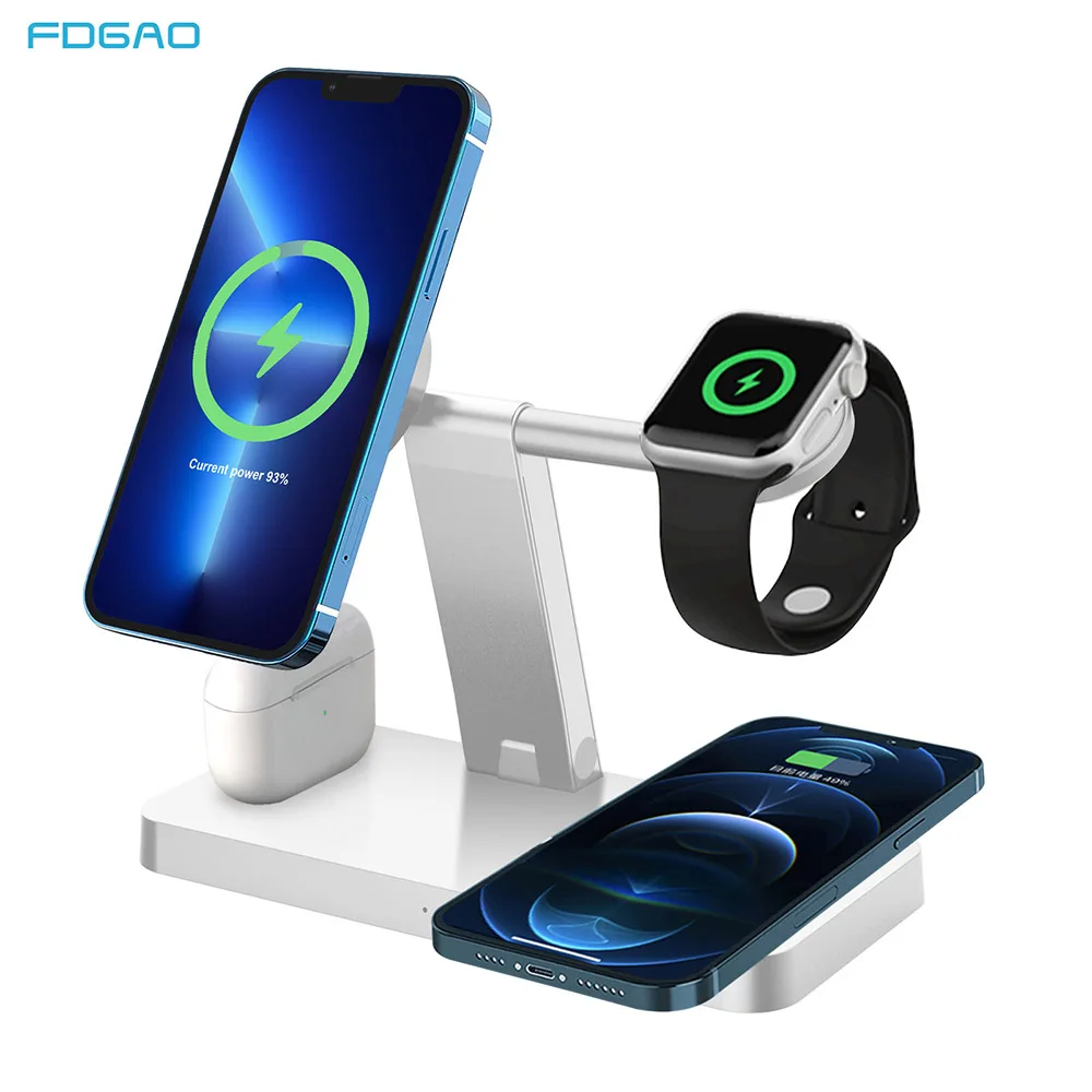 Магнитная Беспроводная зарядная станция, подставка для iPhone 14 13 12 Pro Max Apple Watch 8 SE 4 в 1, 37 Вт, для Airpods Pro
Магнитная Беспроводная зарядная станция, подставка для iPhone 14 13 12 Pro Max Apple Watch 8 SE 4 в 1, 37 Вт, для Airpods Pro