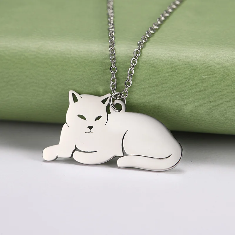Cartoon Cat Necklace For Women Little Animal Girls Love Ornaments Stainless Steel Jewelry Wholesale Girl's gift Drop shipping
Cartoon Cat Necklace For Women Little Animal Girls Love Ornaments Stainless Steel Jewelry Wholesale Girl's gift Drop shipping