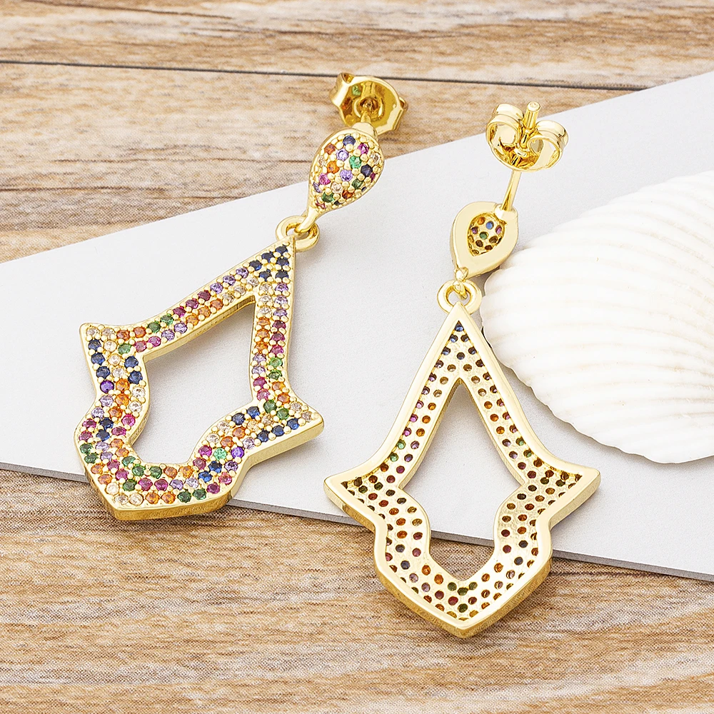 Nidin Charm Women Classic Earrings Wholesale With Luxury Colorful Cubic Zircon Stone Exquisite Female Accessories Jewelry Gifts
Nidin Charm Women Classic Earrings Wholesale With Luxury Colorful Cubic Zircon Stone Exquisite Female Accessories Jewelry Gifts