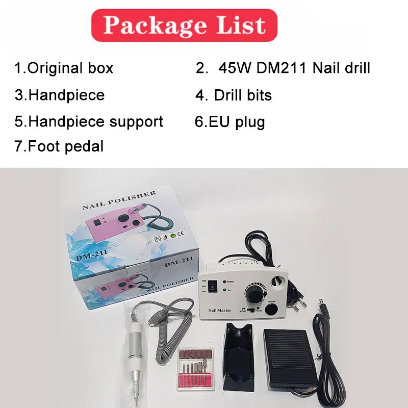 Nail Drill Machine 35000RPM Pro Manicure Machine Use for Nail Art Salon Manicure Pedicure Kit Electric File Nail Art Tool 
Nail Drill Machine 35000RPM Pro Manicure Machine Use for Nail Art Salon Manicure Pedicure Kit Electric File Nail Art Tool
