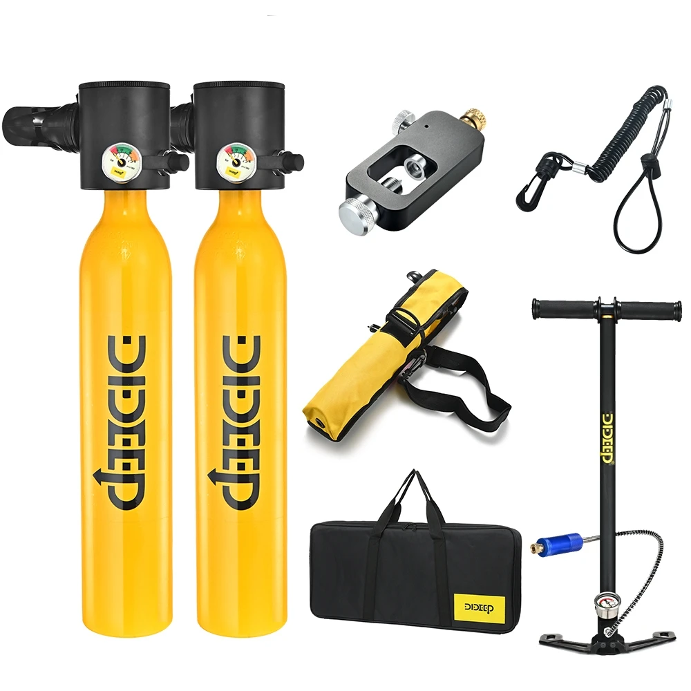 DIDEEP 0.5L Scuba Diving Tank Mini Oxygen Cylinder Set Respirator Air Tank Pump for Snorkeling Breath Diving Equipment X3000
DIDEEP 0.5L Scuba Diving Tank Mini Oxygen Cylinder Set Respirator Air Tank Pump for Snorkeling Breath Diving Equipment X3000