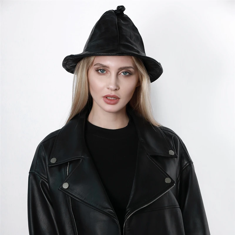 Fashion 2020 Wizard Hat For Men Women Cosplay Real Leather Bucket Hat Folding Autumn Winter Fishingmen Sheep Leather Cap Black
Fashion 2020 Wizard Hat For Men Women Cosplay Real Leather Bucket Hat Folding Autumn Winter Fishingmen Sheep Leather Cap Black