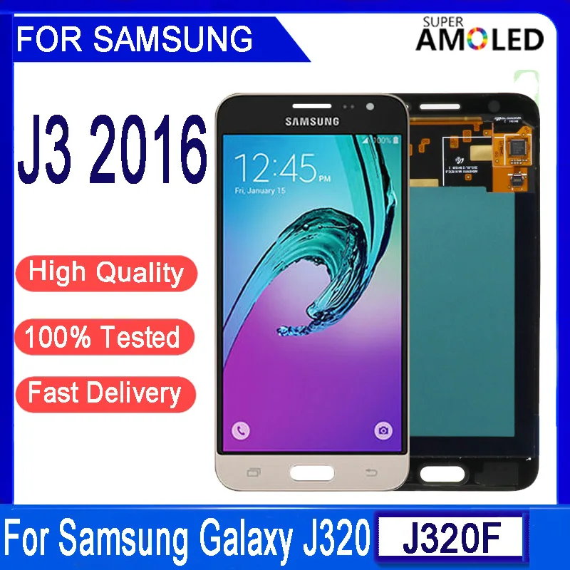 

Original Amoled 5.0"LCD For Samsung Galaxy J3 2016 J320 J320F J320FN LCD Display Touch Screen Digitizer Assembly Repair Parts