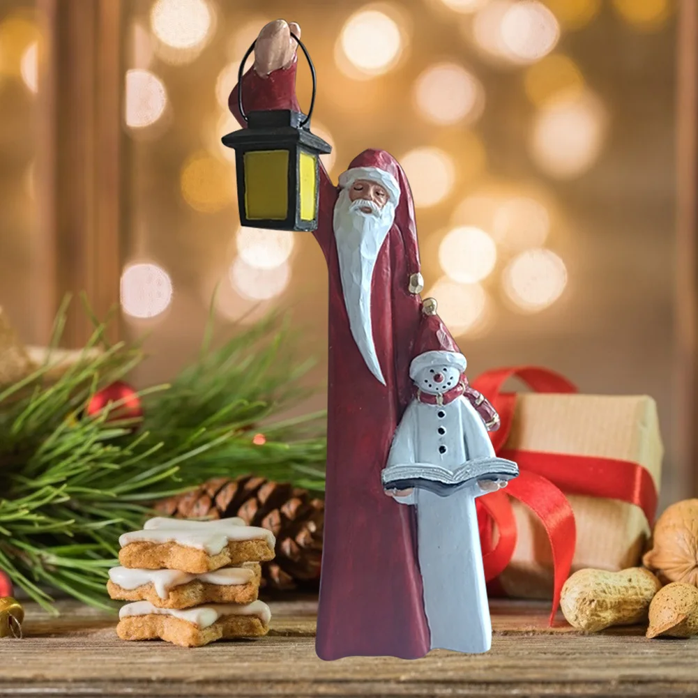 Resin Santa Snowman Figurine with Lantern Christmas Decoration Gifts for Kids Creative Christmas Figurine with Light
Resin Santa Snowman Figurine with Lantern Christmas Decoration Gifts for Kids Creative Christmas Figurine with Light