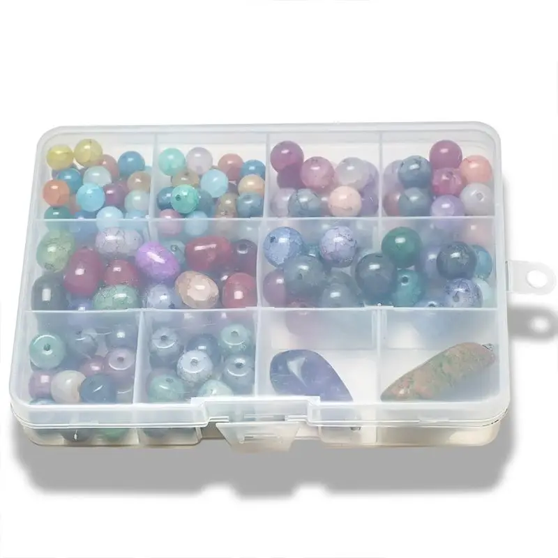 10 Grid Crackle Lampwork Glass Beads with Irregular Stone Pendant for DIY Jewelry Making Craft Necklace Bracelet
10 Grid Crackle Lampwork Glass Beads with Irregular Stone Pendant for DIY Jewelry Making Craft Necklace Bracelet