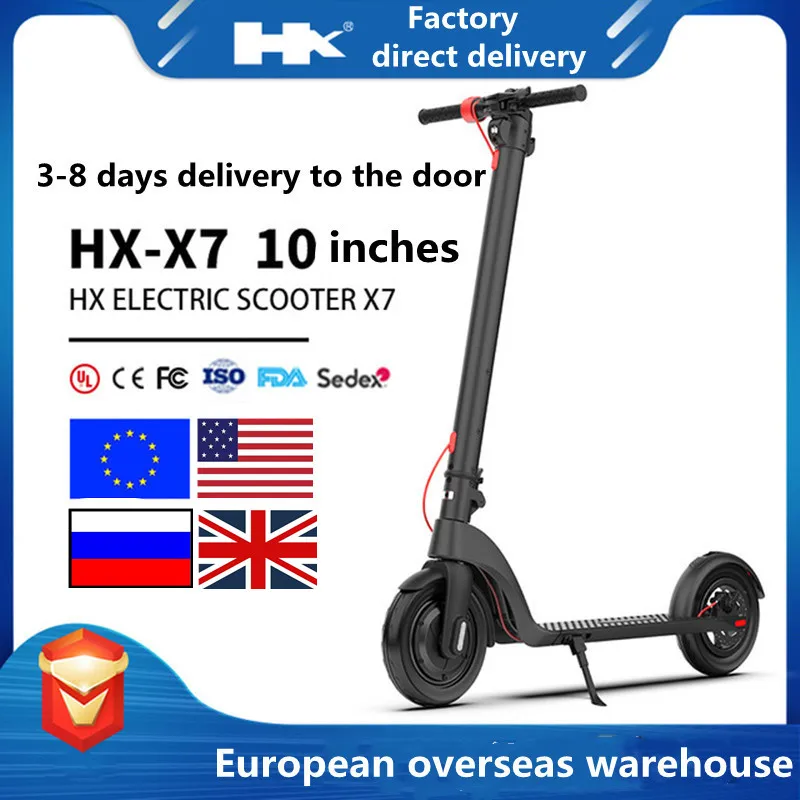 Hx-x7 electric scooter, electric folding scooter, 10 inches, 32 km / h, 350 watts, men's and women's light off-road scooter
Hx-x7 electric scooter, electric folding scooter, 10 inches, 32 km / h, 350 watts, men's and women's light off-road scooter