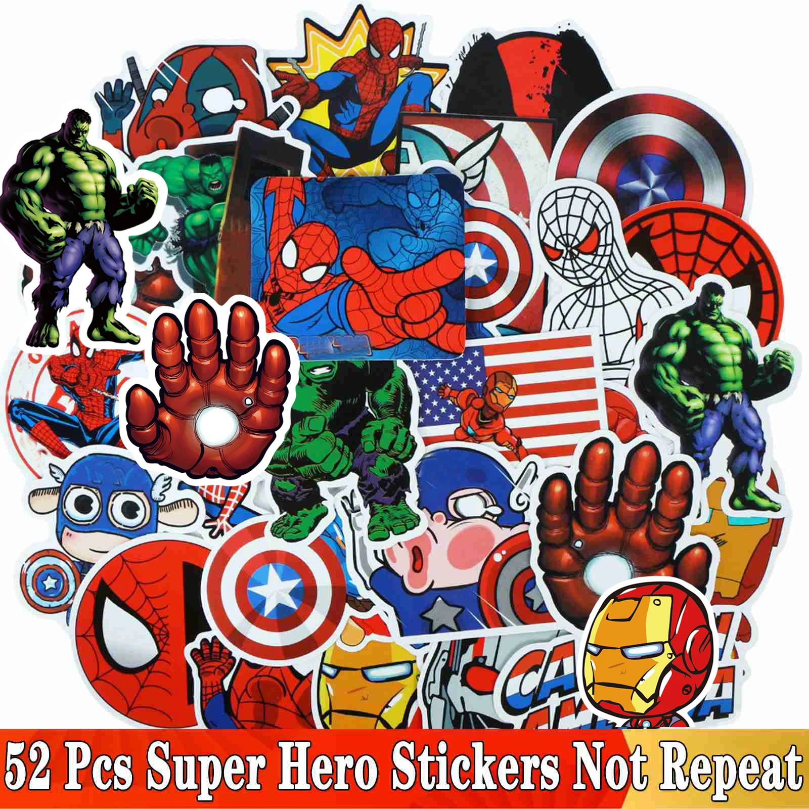 Смешанные Супер наклейки герои милые животные граффити JDM наклейка для детей
