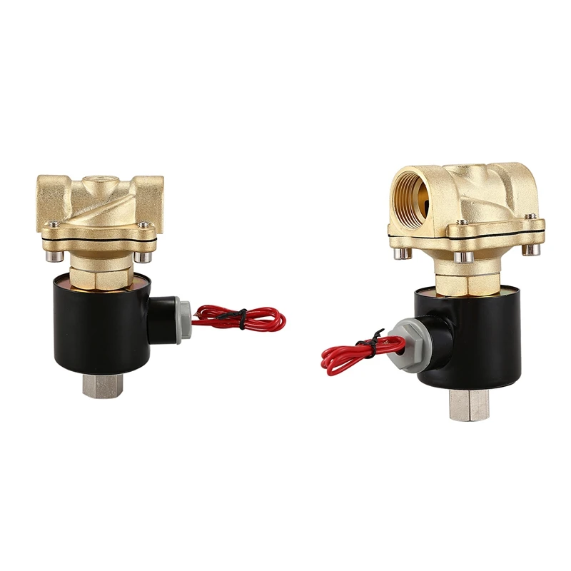 2 Pcs Normally Brass Solenoid Valve 220V Pneumatic Valve For Water Oil Gas, 1/2Inch DN15 & 3/4Inch DN20
2 Pcs Normally Brass Solenoid Valve 220V Pneumatic Valve For Water Oil Gas, 1/2Inch DN15 & 3/4Inch DN20