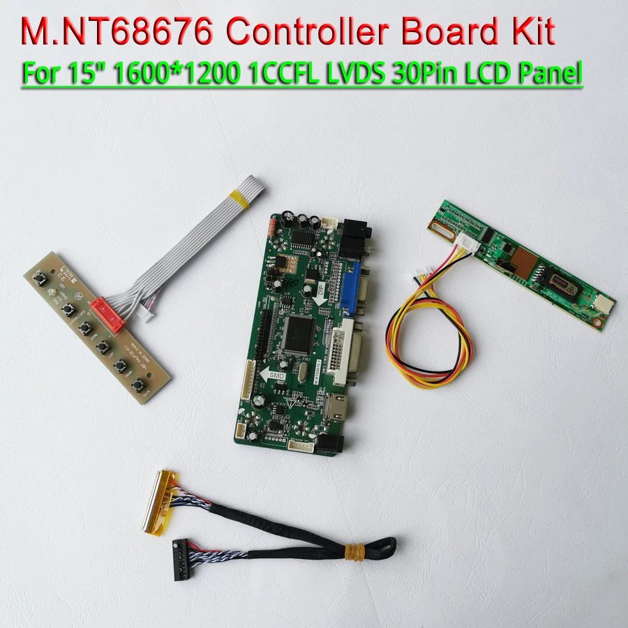 For HSD150PU13 HSD150PU15 HV150UX1 Inverter 15" VGA 1CCFL 1600*1200 LVDS 30-Pin M.NT68676 LCD Display Controller Board Kit
For HSD150PU13 HSD150PU15 HV150UX1 Inverter 15" VGA 1CCFL 1600*1200 LVDS 30-Pin M.NT68676 LCD Display Controller Board Kit