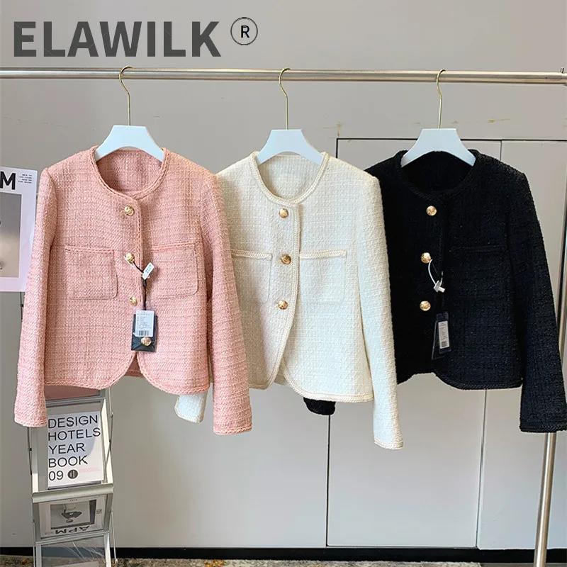 Spring Autumn 2021 Chic Women's Elegant O-neck tweed Coat High quality designer jackets B498
Spring Autumn 2021 Chic Women's Elegant O-neck tweed Coat High quality designer jackets B498