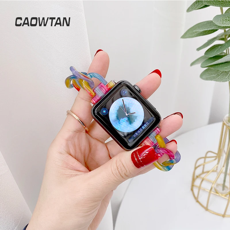 Resin watchband for Apple watch band Bracelet 38mm 42mm Replacement Stainless Steel Strap For Apple Watch 40mm 44mm
Resin watchband for Apple watch band Bracelet 38mm 42mm Replacement Stainless Steel Strap For Apple Watch 40mm 44mm
