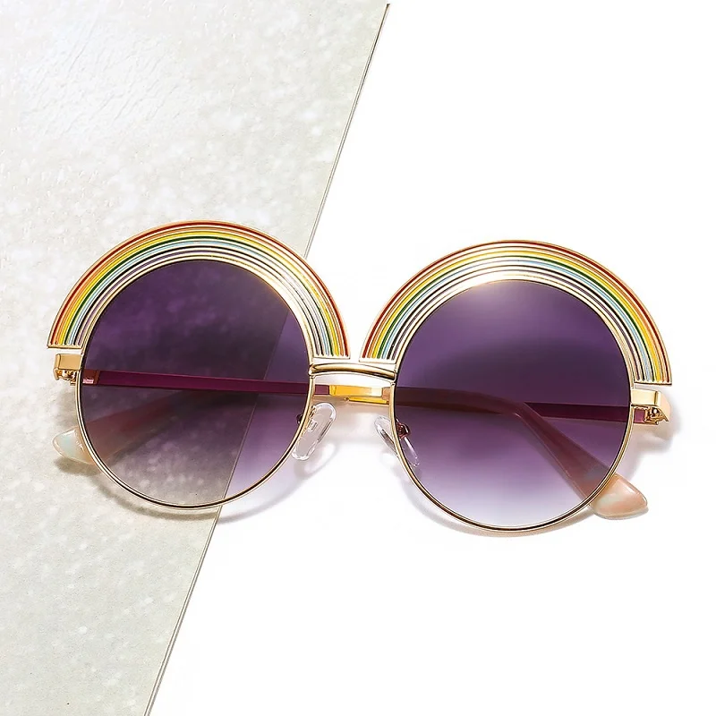 New Fashion Round Rainbow Sunglasses Women Men Luxury Colorful Lens Alloy Frame Metal Hinge Brand Designer Sunglasses
New Fashion Round Rainbow Sunglasses Women Men Luxury Colorful Lens Alloy Frame Metal Hinge Brand Designer Sunglasses