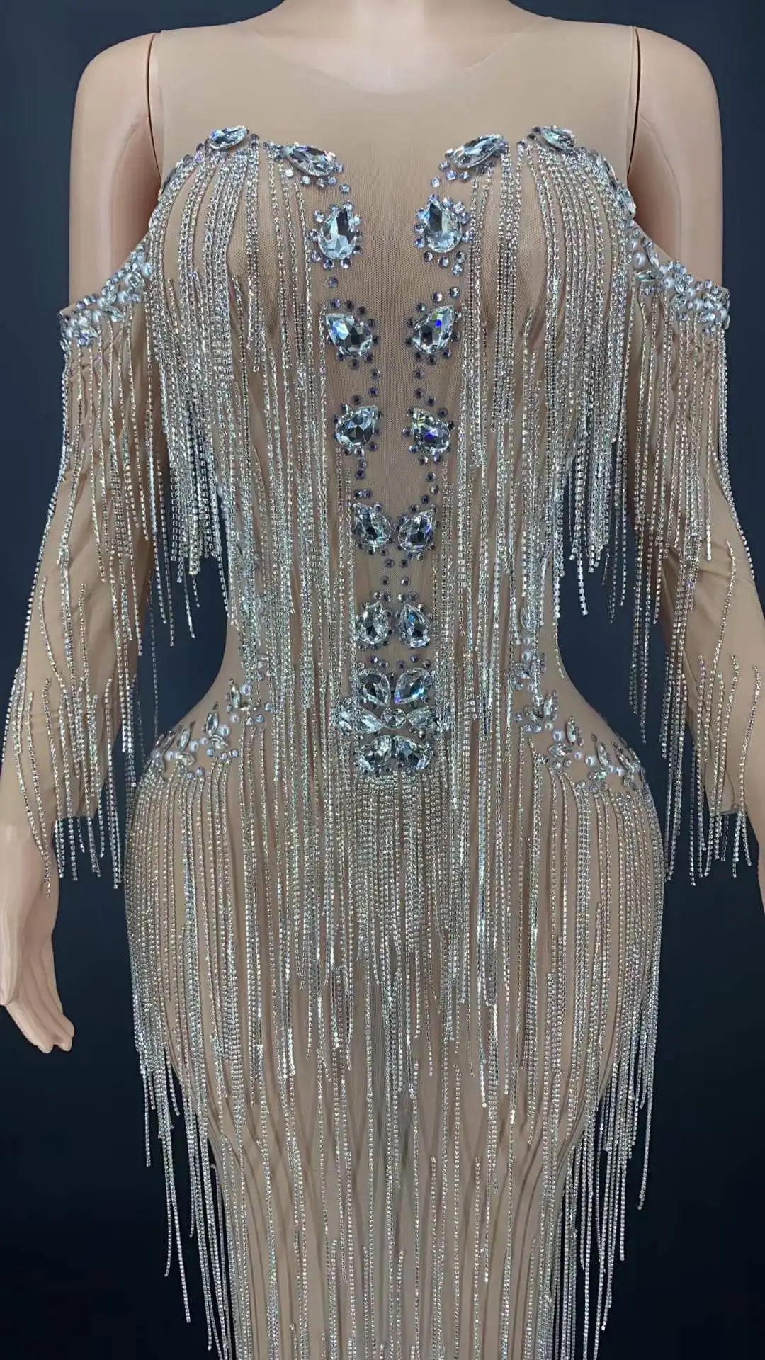 Autumn New Mesh Gem chain gem stone hollowing dress fashion party exclusive clothing
Autumn New Mesh Gem chain gem stone hollowing dress fashion party exclusive clothing