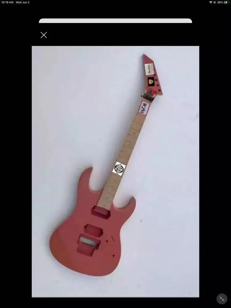electric guitar customized body and headstock with quilted maple top