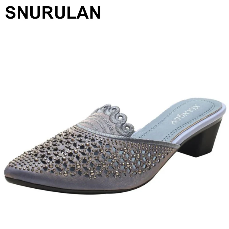 SNURULANFashion New Women Summer Slides High Quality Rhinestone Baotou High heels Slippers Outdoor Casual Female Beach Flip Flop
SNURULANFashion New Women Summer Slides High Quality Rhinestone Baotou High heels Slippers Outdoor Casual Female Beach Flip Flop