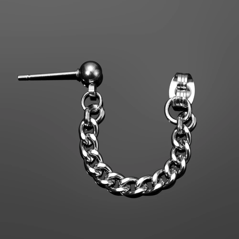 Unique Stainless Steel Pierced Chain Pendant Stud Earrings for Men Women Punk Steel Punk Rock Earrings Jewelry Gifts Wholesale
Unique Stainless Steel Pierced Chain Pendant Stud Earrings for Men Women Punk Steel Punk Rock Earrings Jewelry Gifts Wholesale
