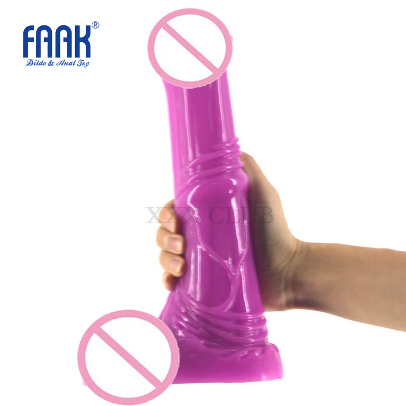 Оригинальные фаллоимитаторы FAAK huge 25 3x6 2 см конские с присоской без запаха пенис животного женская