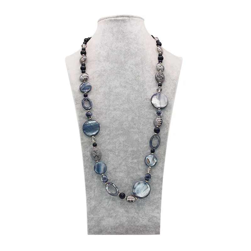 Женская цепочка для свитера в стиле ретро, ожерелье из натуральных ракушек и стеклянных бусин с плоским кристаллом, модное праздничное Ювел...
Женская цепочка для свитера в стиле ретро, ожерелье из натуральных ракушек и стеклянных бусин с плоским кристаллом, модное праздничное Ювел...