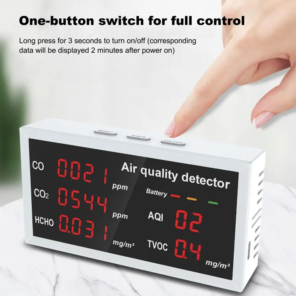 Air Quality Monitor Home Air Quality Detector Pollution Tester CO2 Detector Digital Analyzer Household Air Pollution Monitor
Air Quality Monitor Home Air Quality Detector Pollution Tester CO2 Detector Digital Analyzer Household Air Pollution Monitor
