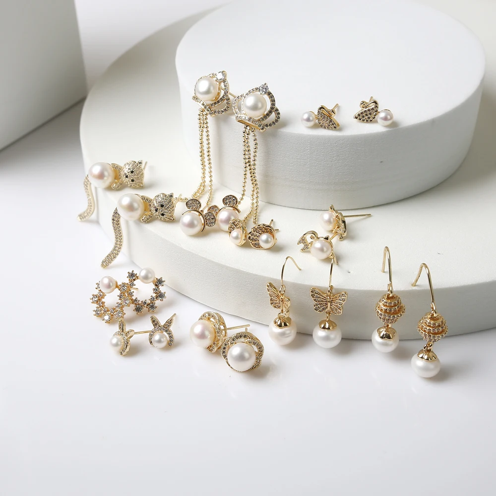 CHUNSHI Cute Cool Staff Earrings For Women 14K Gold Plated Shiny Fresh Water Pearl Design 2021 Trend Impact Christmas Gift 
CHUNSHI Cute Cool Staff Earrings For Women 14K Gold Plated Shiny Fresh Water Pearl Design 2021 Trend Impact Christmas Gift