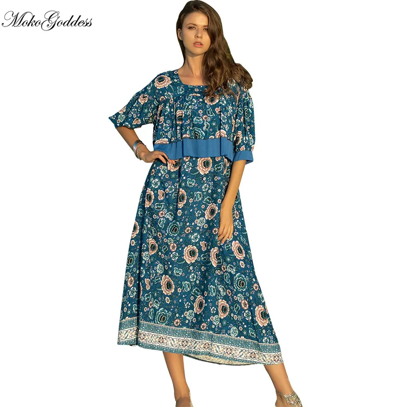 MokoGoddess Beach holiday leisure flower pattern printed fake two-piece ruffled dress
MokoGoddess Beach holiday leisure flower pattern printed fake two-piece ruffled dress