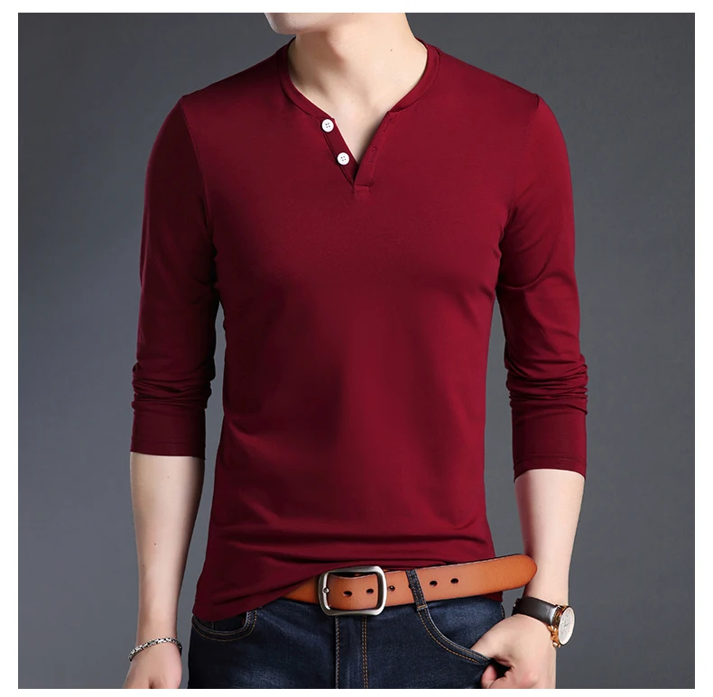 2021 new Spring autumn tops tees men Long-sleeved V-neck T shirt men's T shirts 7801
2021 new Spring autumn tops tees men Long-sleeved V-neck T shirt men's T shirts 7801