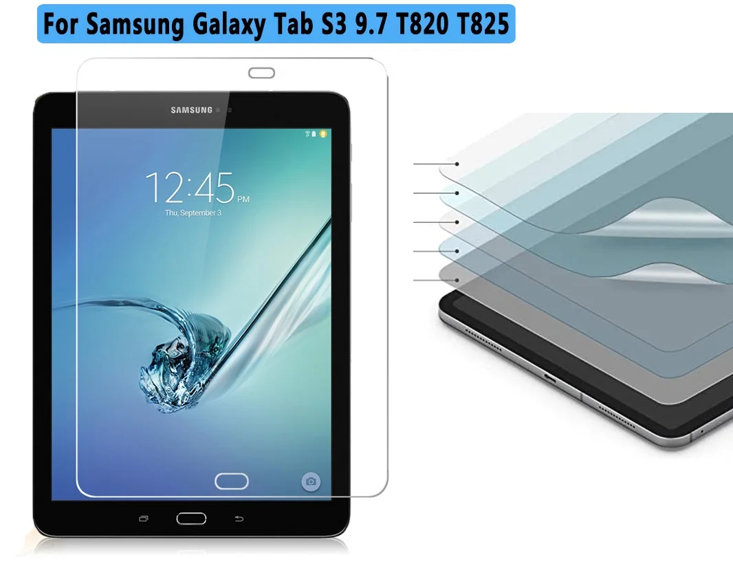 HD ПЭТ пленка для Samsung Galaxy Tab S3 T820 T825 10,1-дюймовый планшет, защита экрана, защитная пленка для телефона из искусственного стекла 9H 2.5D
HD ПЭТ пленка для Samsung Galaxy Tab S3 T820 T825 10,1-дюймовый планшет, защита экрана, защитная пленка для телефона из искусственного стекла 9H 2.5D