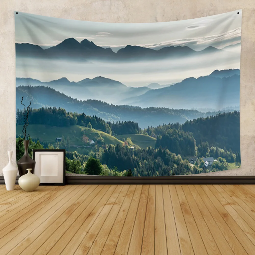 Natural Forest And Mountains Scenery Tapestries Clouds And Snow Sky View Carpets Mandala Hippie Home Decor Polyester
Natural Forest And Mountains Scenery Tapestries Clouds And Snow Sky View Carpets Mandala Hippie Home Decor Polyester