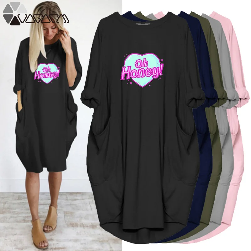 Women Dress Love Letters Print Long Sleeve o Neck Autumn Party Loose Vintage Plus Size Black Dresses for Women Vestidos Robe
Women Dress Love Letters Print Long Sleeve o Neck Autumn Party Loose Vintage Plus Size Black Dresses for Women Vestidos Robe