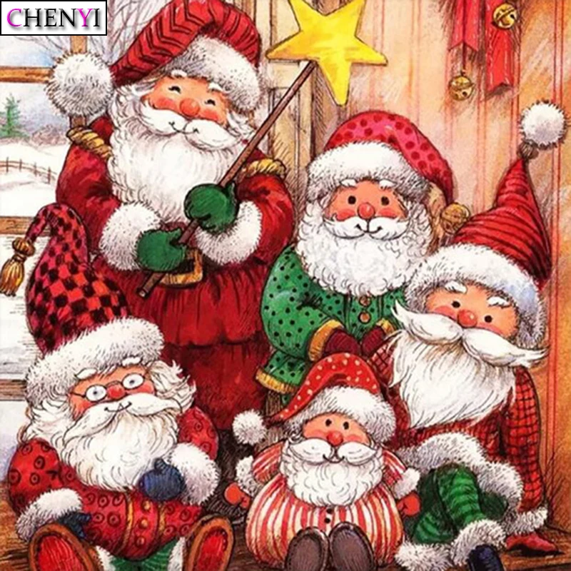 CHENYI Diamond Painting Santa Claus Mosaic Full Diamond Embroidery Cartoon DIY Cross Stitch Christmas Decoration New Year Gift
CHENYI Diamond Painting Santa Claus Mosaic Full Diamond Embroidery Cartoon DIY Cross Stitch Christmas Decoration New Year Gift