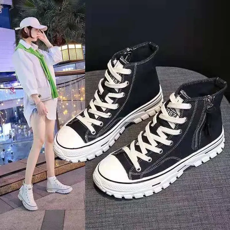 2021 Autumn New Style Women Casual Shoes Platform Sneakers PU Leather Shoes Woman High Top White Shoes Tenis Feminino
2021 Autumn New Style Women Casual Shoes Platform Sneakers PU Leather Shoes Woman High Top White Shoes Tenis Feminino