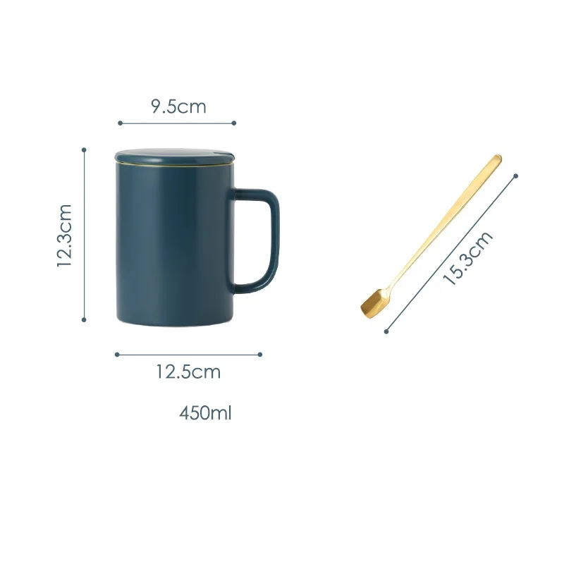 Mug Ceramic Cup With Lid Spoon Solid color Creative Water Bottle Coffee Cup Christmas Gift Kitchen Accessories 
Mug Ceramic Cup With Lid Spoon Solid color Creative Water Bottle Coffee Cup Christmas Gift Kitchen Accessories
