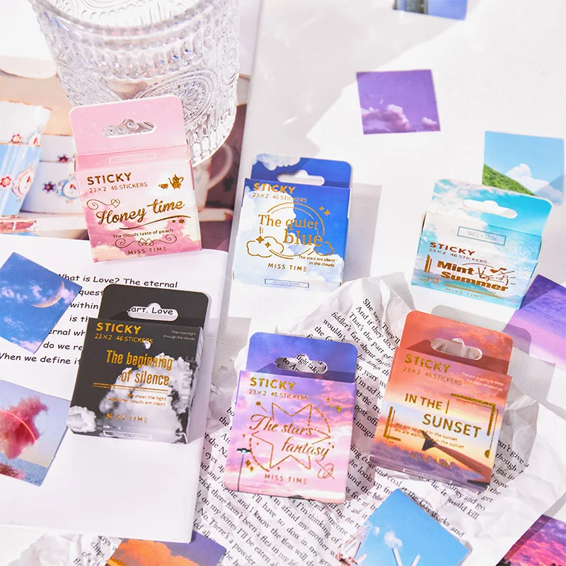46 PCS Washi Stickers Adhesive Scrapbook Diary Sky Journaling Paper Nature Scenery for Album Diary Card
46 PCS Washi Stickers Adhesive Scrapbook Diary Sky Journaling Paper Nature Scenery for Album Diary Card