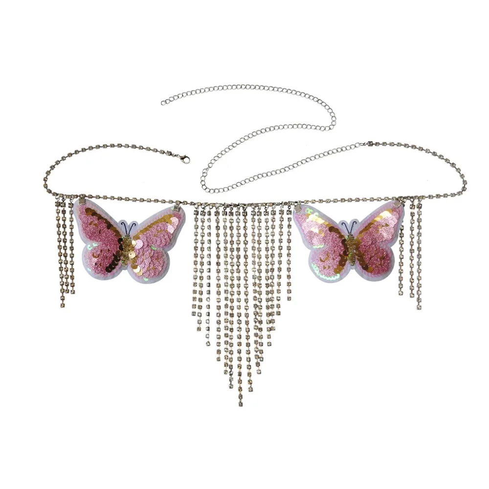 NEW Women Sexy Sequin Rhinestone Butterfly Dance Body Belly Waist Chain Jewelry New For Bikini Dance Summer Body Jewelry
NEW Women Sexy Sequin Rhinestone Butterfly Dance Body Belly Waist Chain Jewelry New For Bikini Dance Summer Body Jewelry