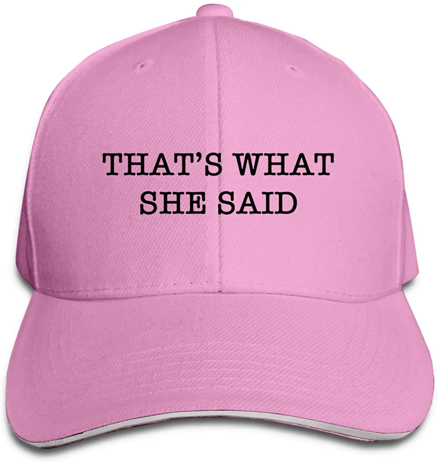 That's What She Said Sandwich Hat Printed Baseball Cap Headgear Unisex Outdoor Casquette Black 
That's What She Said Sandwich Hat Printed Baseball Cap Headgear Unisex Outdoor Casquette Black