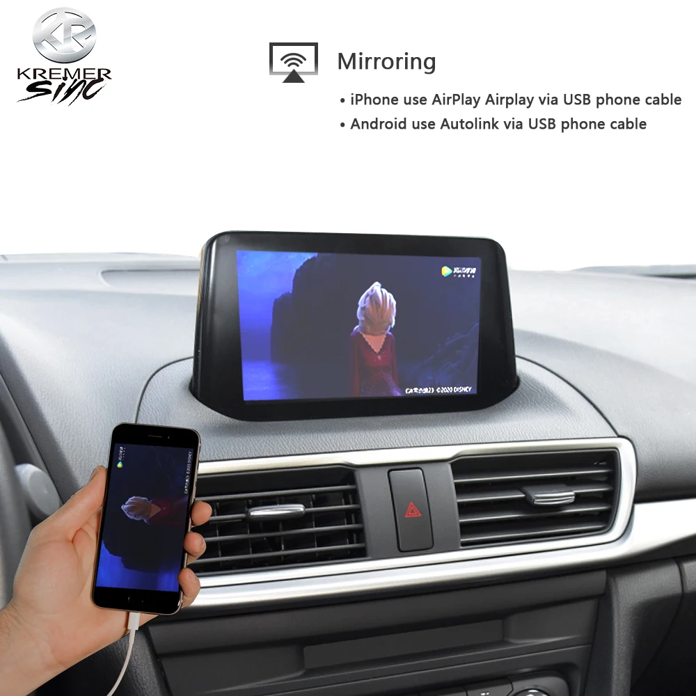 Беспроводная Модифицированная коробка CarPlay для автомобиля на базе Android Mazda iSmart