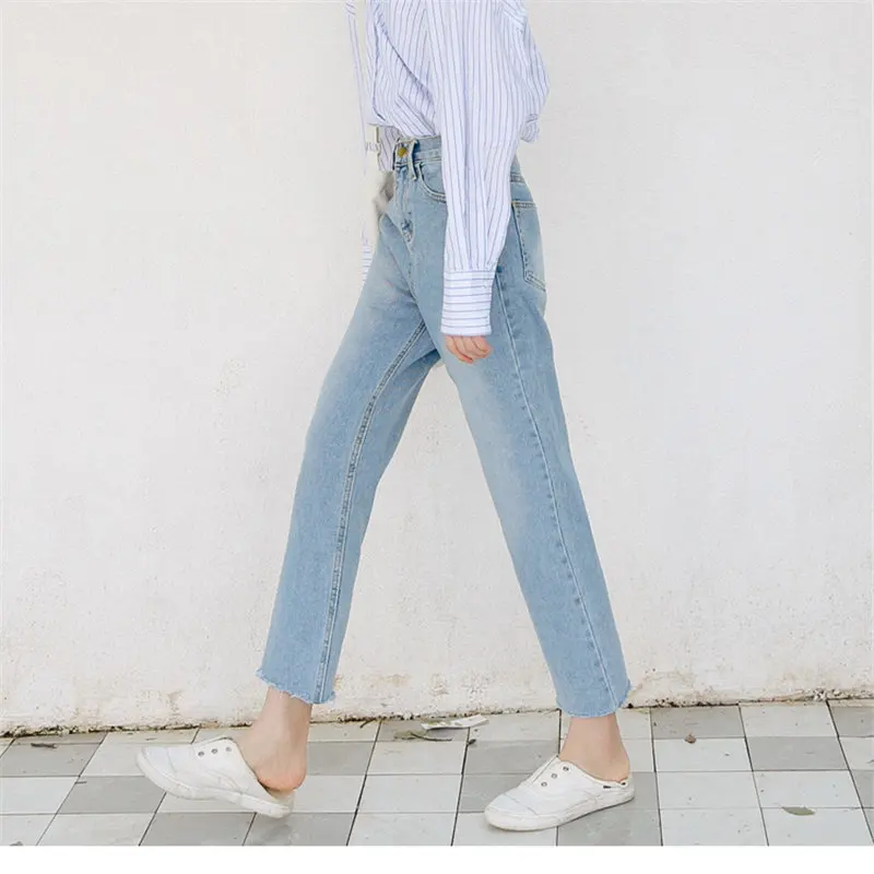 Light Plus Blue Denim Chic 2020 Cowboy Summer New Fashion High Waist Jeans Femme Straight Loose Casual Wide Pants
Light Plus Blue Denim Chic 2020 Cowboy Summer New Fashion High Waist Jeans Femme Straight Loose Casual Wide Pants