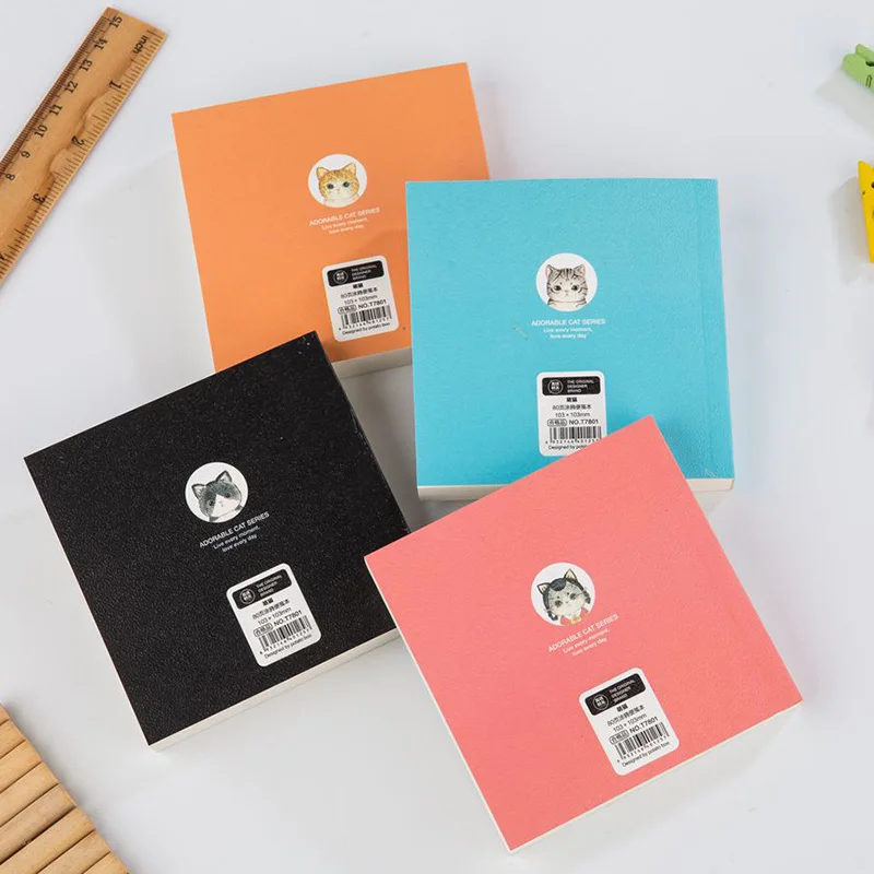 4 pcs mini portable writing drawing square notebook cut kawaii cat print meme pad stationery
4 pcs mini portable writing drawing square notebook cut kawaii cat print meme pad stationery